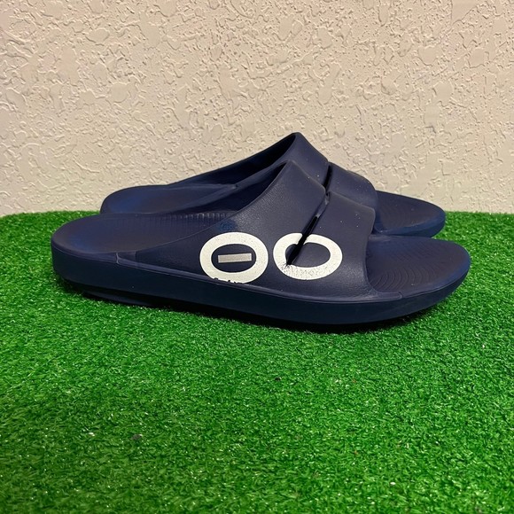 OOFOS | Shoes | Oofos Ooahh Sport Recovery Sandals Comfort Blue Mens Size 3  Slip On | Poshmark